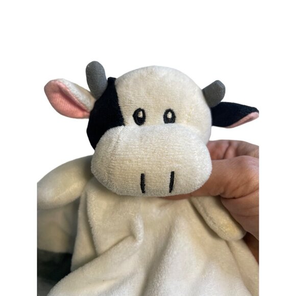 Baberoo Cow Lovey Cow Security Blanket Grey White Plush - Picture 3 of 3